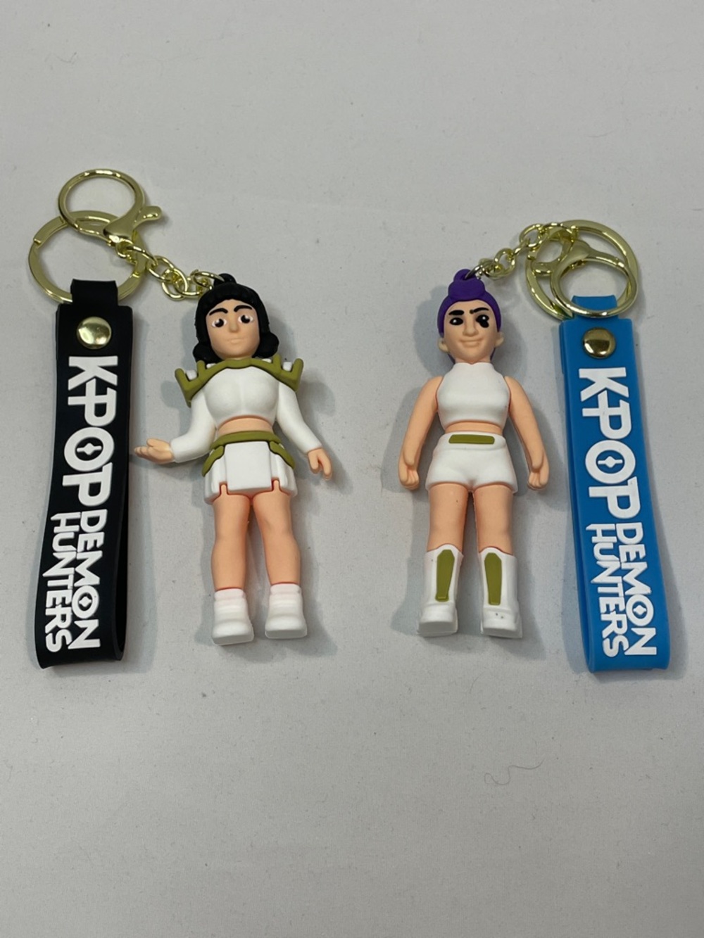 K POP Demon Hunters Rumi & Mya Silicone Keychain/Bag Charm Duo